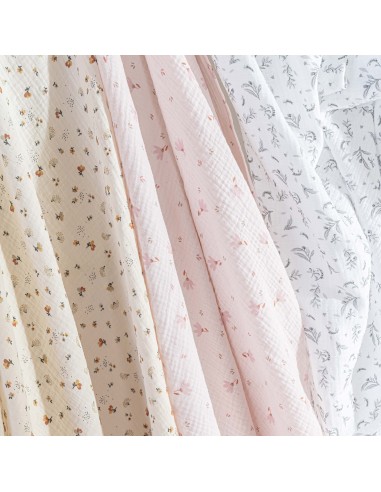 Set 2 Swaddle in Mussola di Cotone Organico - Fiore Cacao e Sandalo | ShopinCasa.it