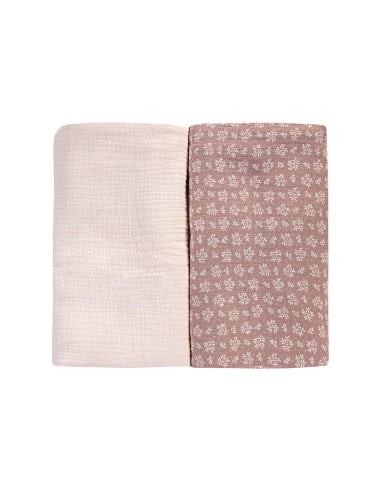 Set 2 Swaddle in Mussola di Cotone Organico - Fiore Cacao e Sandalo | ShopinCasa.it