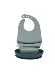SANITARIA BABY: vendita online Set di 4 Stoviglie con Bavaglino in Silicone in offerta