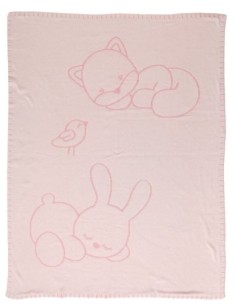 COPERTA A MAGLIA ROSA