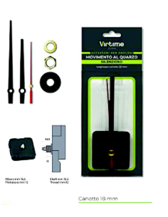 MECCANISMO PER OROL 0106/18 CANOTTO 18MM LANCETTE LUNGHE