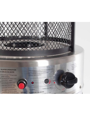 STUFE A GAS: vendita online Scaldapatio Gas Cilinder in Acciaio Inox, design moderno, potenza 11kw, riscalda 10 mq, con cilin...
