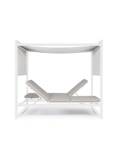 LETTINI E SDRAIO: vendita online Daybed Konnor Bianco CX21, struttura in alluminio, lettini reclinabili, cuscini idrorepellen...