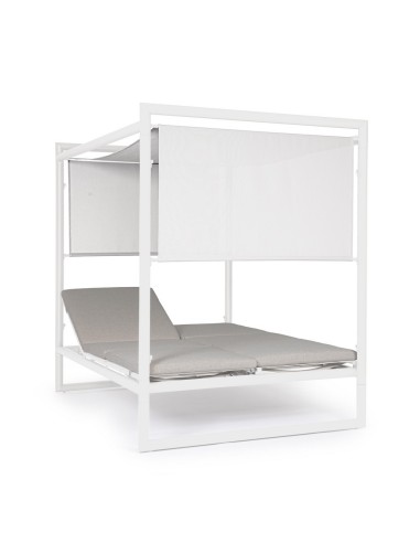 LETTINI E SDRAIO: vendita online Daybed Konnor Bianco CX21, struttura in alluminio, lettini reclinabili, cuscini idrorepellen...