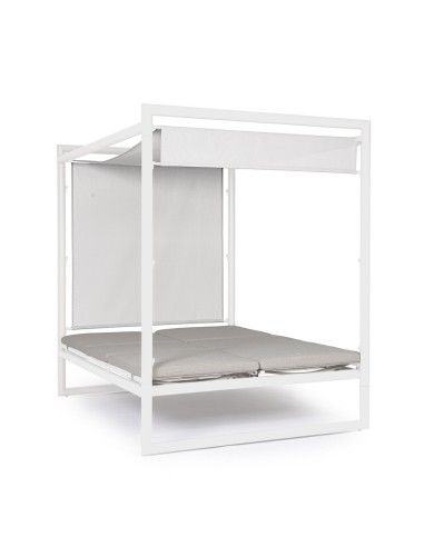 LETTINI E SDRAIO: vendita online Daybed Konnor Bianco CX21, struttura in alluminio, lettini reclinabili, cuscini idrorepellen...