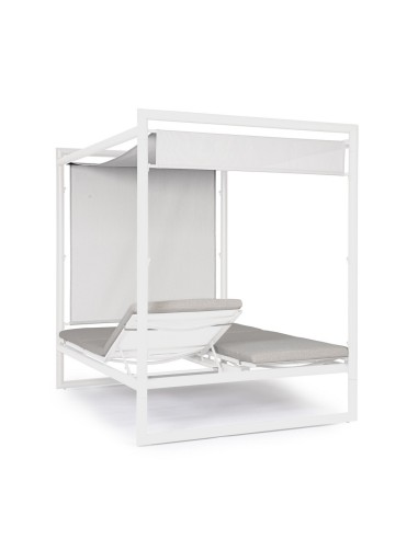 LETTINI E SDRAIO: vendita online Daybed Konnor Bianco CX21, struttura in alluminio, lettini reclinabili, cuscini idrorepellen...