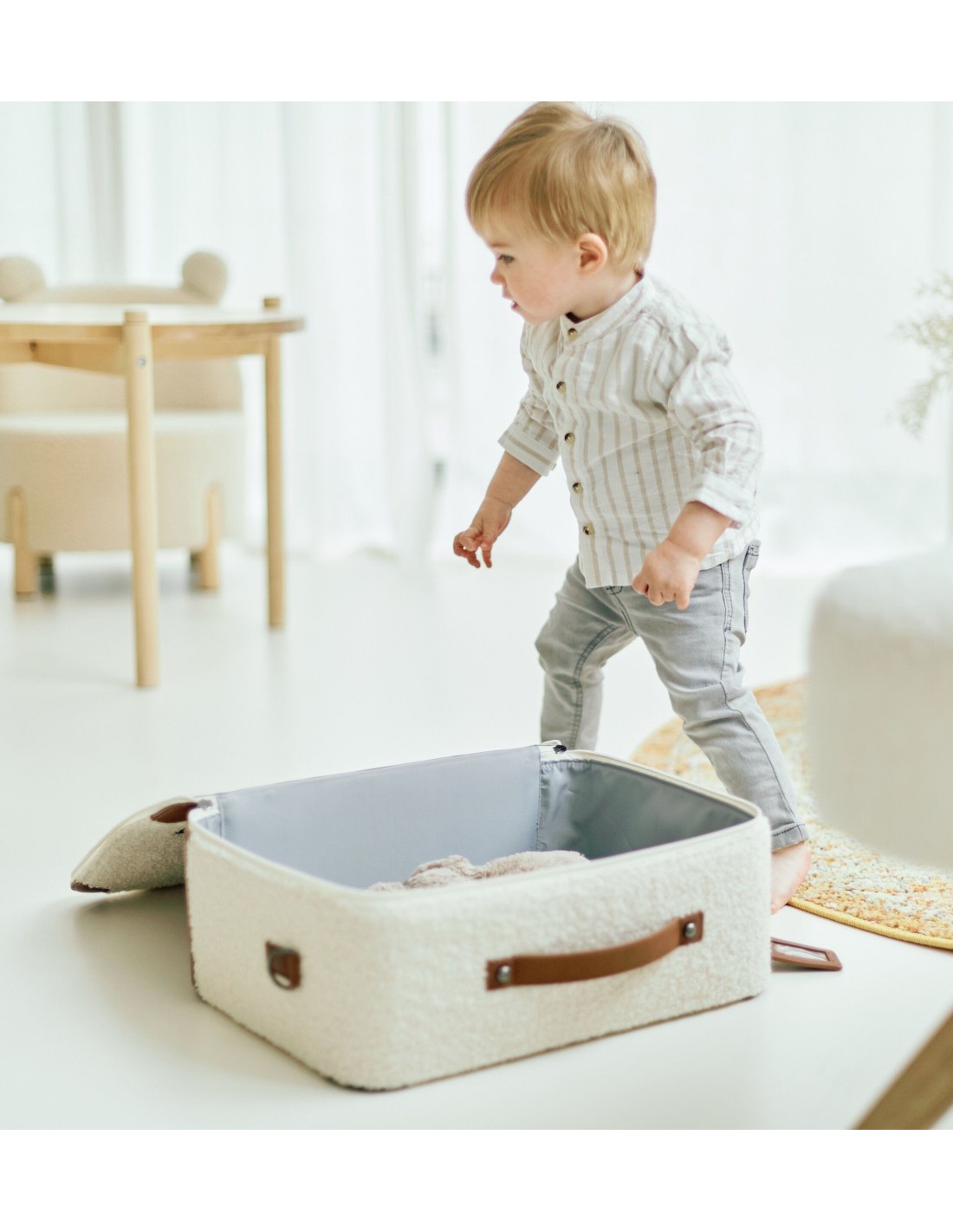 PRIMA INFANZIA: vendita online Valigia Mini Traveller Teddy Off White - Childhome in offerta