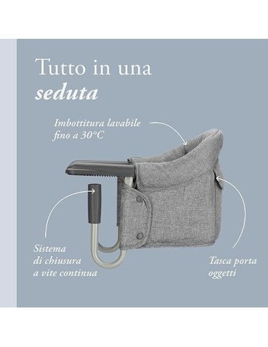 SEGGIOLONI - GIRELLI - RIALZI SEDIA: vendita online Inglesina Fast Seggiolino da Tavolo Pieghevole Stone Grey in offerta