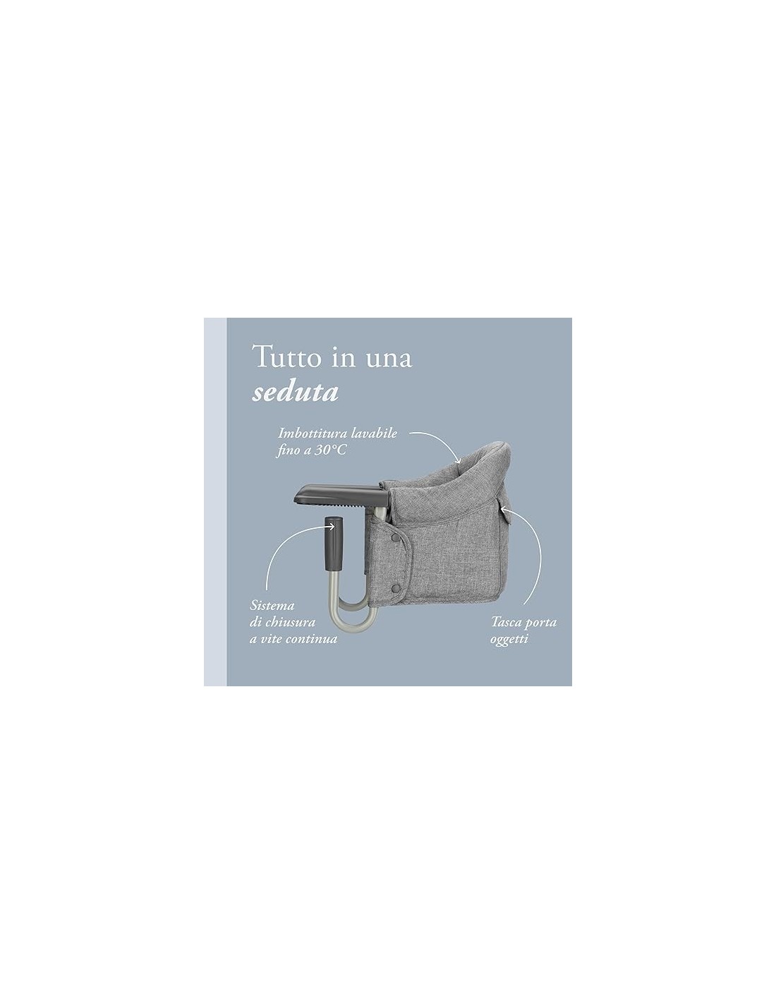 SEGGIOLONI - GIRELLI - RIALZI SEDIA: vendita online Inglesina Fast Seggiolino da Tavolo Pieghevole Stone Grey in offerta