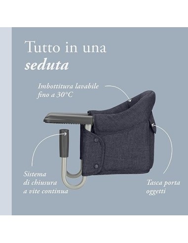 SEGGIOLONI - GIRELLI - RIALZI SEDIA: vendita online Inglesina Fast Seggiolino da Tavolo Pieghevole Ocean Navy, Facile da Tras...