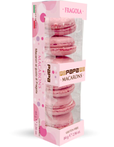 663X039 PAPA MACARON FRAGOLA AST 6PZ