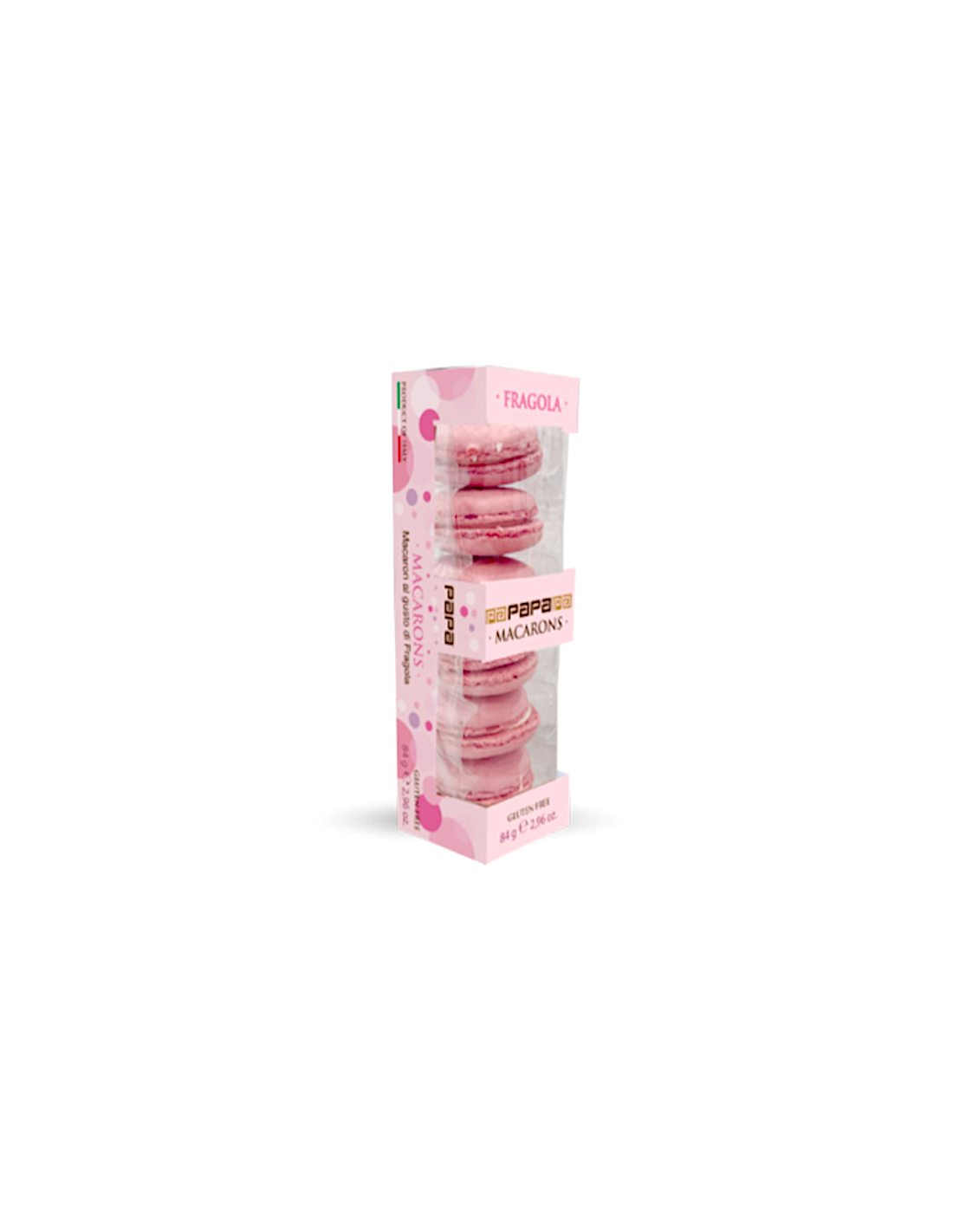 663X039 PAPA MACARON FRAGOLA AST 6PZ