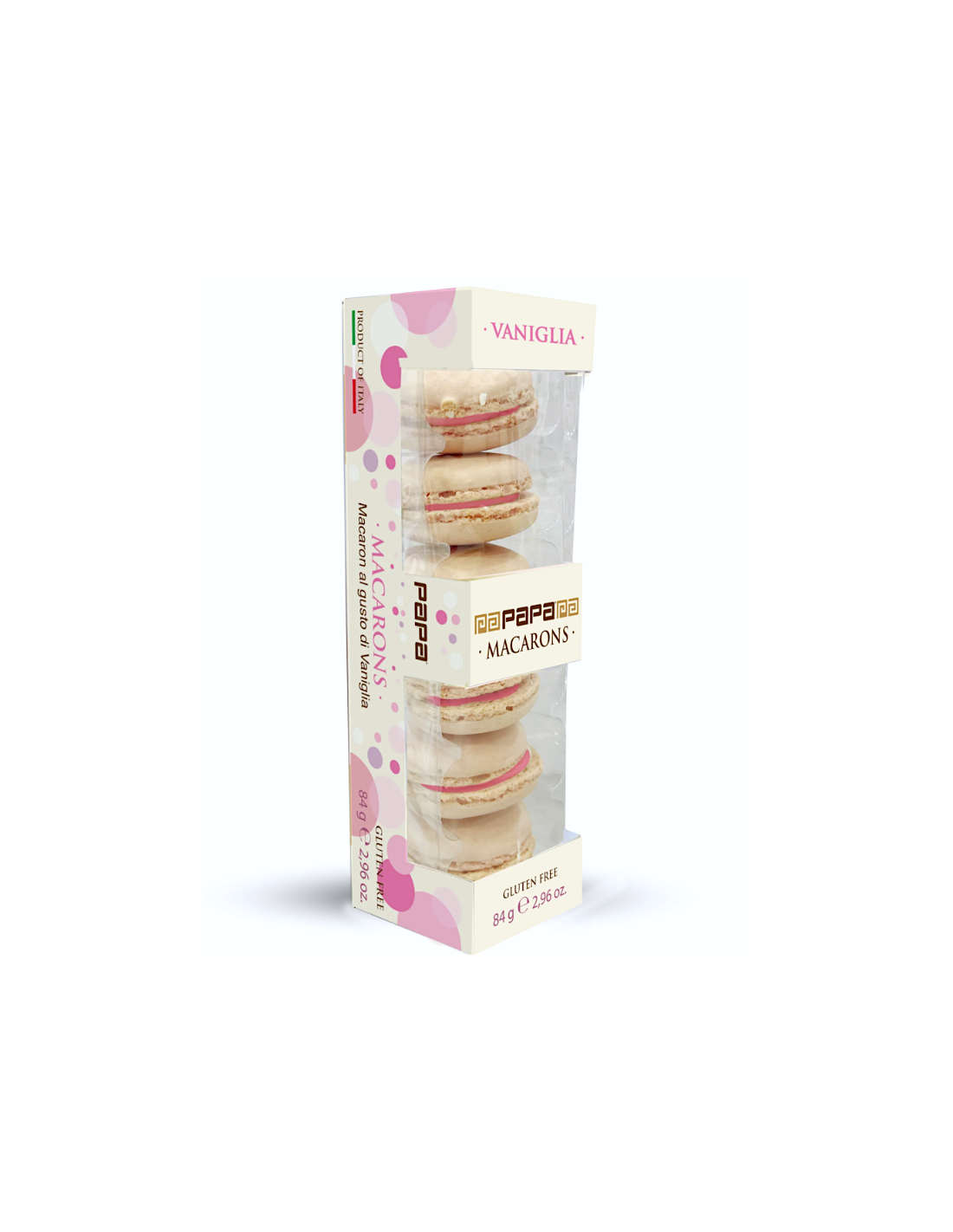 663X048 PAPA MACARON VANIGLIA ROSA 6PZ