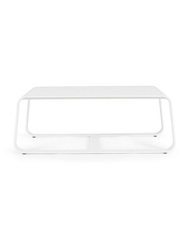 TAVOLI: vendita online Tavolino Merrigan 105x62 Bianco, Tavolino Moderno in Alluminio Verniciato per Interno ed Esterno in of...
