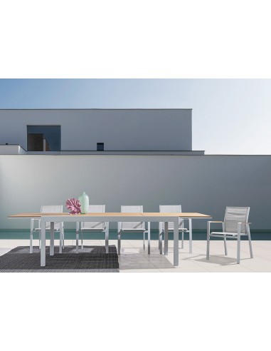 TAVOLI: vendita online Tavolo Allungabile Elias 200/300x95 Bianco, Alluminio e Polywood, Bizzotto in offerta