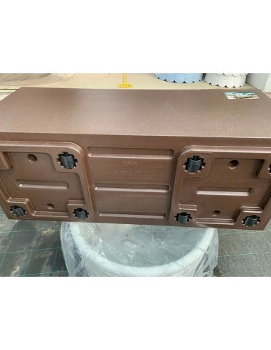 VASI E SOTTO VASI: vendita online Fioriera Rettangolare Matheria 100 cm con Ruote, Colore Terra Salentina, Made in Italy in o...