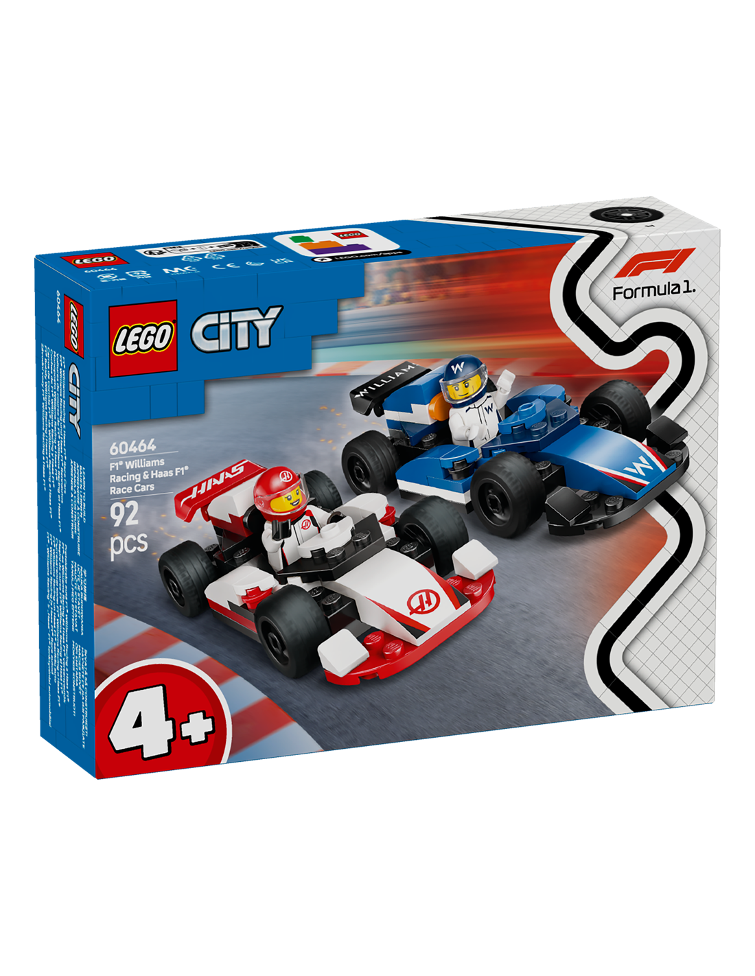 GIOCATTOLO PUBBLICIZZATO: vendita online CITY 60464 MONOPOSTO WILLIAMS RACING E HAAS F1 in offerta