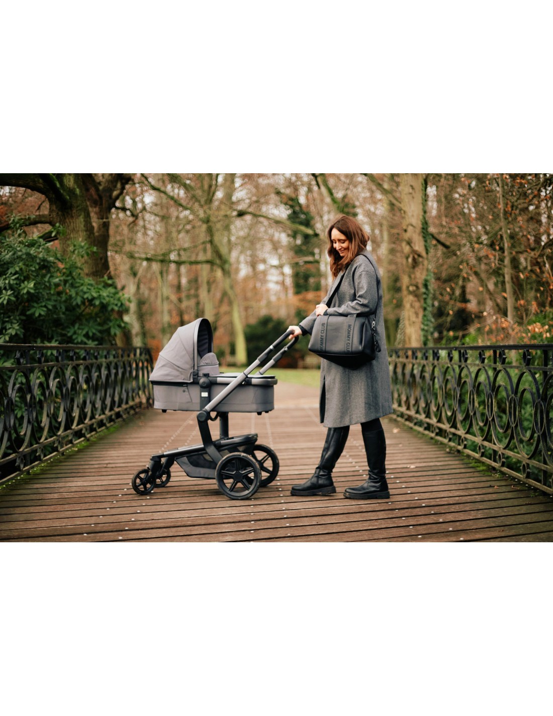 PRIMA INFANZIA: vendita online Borsa nursery Mommy Club - Signature - Pelle vegana - Nera in offerta