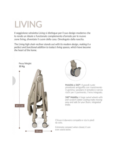 SEGGIOLONI GIRELLI ECC: vendita online Seggiolone Peg Perego Living True Black - Eleganza e Funzionalità in offerta