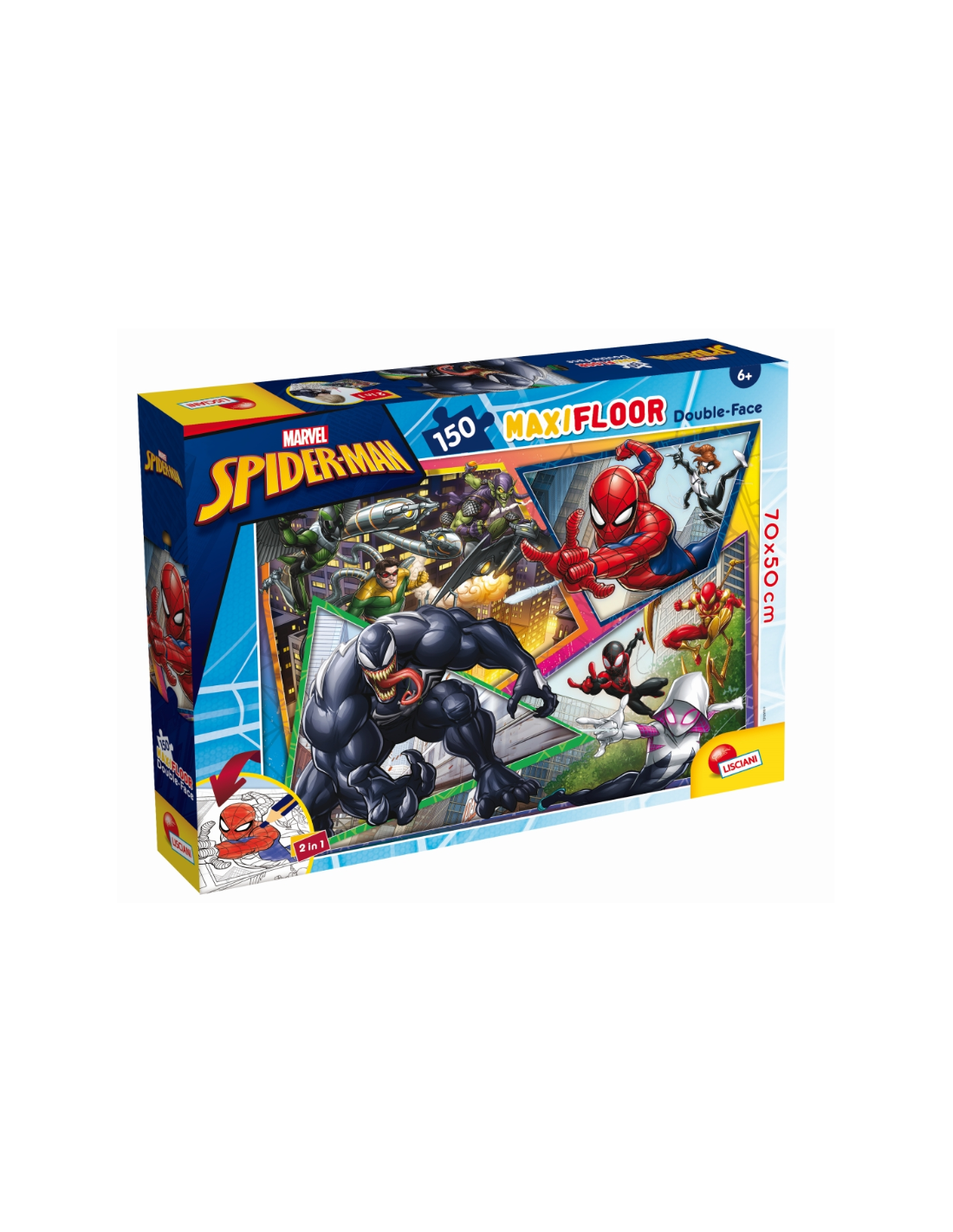 GIOCHI DI SOCIETA'E PUZZLE: vendita online PUZZLE DF MAXI FLOOR SPIDERMAN - 150 PEZZI, GIOCO EDUCATIVO PER BAMBINI, PERSPECTI...