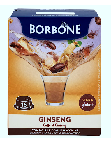 16 Capsule Borbone Ginseng Compatibili A Modo Mio | Shopincasa.it