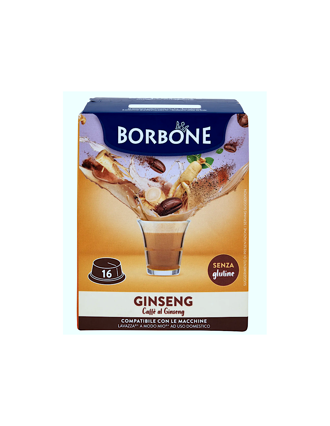 16 Capsule Borbone Ginseng Compatibili A Modo Mio | Shopincasa.it