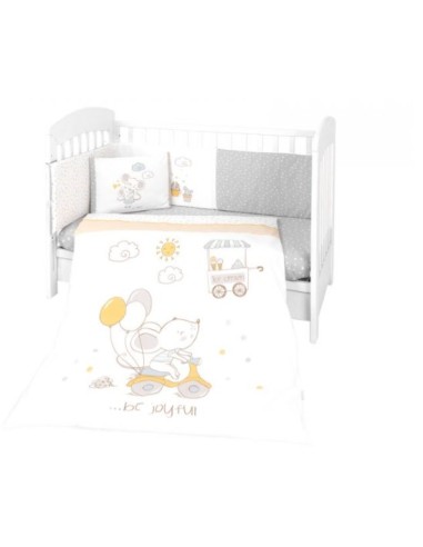 TESSILE: vendita online Kikkaboo Completo Tessile per Culla Joyful Mice - Set Completo in Cotone per il Comfort del Tuo Bambi...