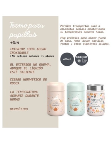 Termo Porta Pappe Wonderland Rosa 400ml Suavinex – Sicuro e Elegante