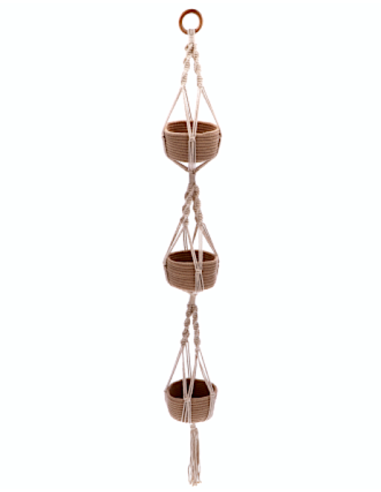 FIORIERA 109751 COTONE CON 3 VASI 15X140CM DA APPENDERE