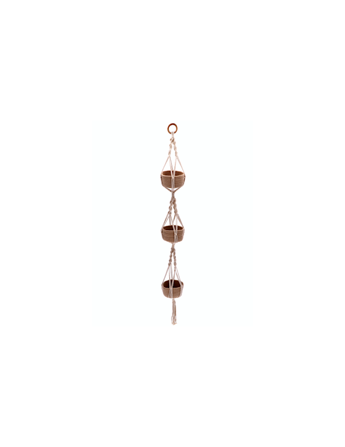 Fioriera 109751 Cotone con 3 vasi 15 x 140 cm da appendere | shopincasa.it