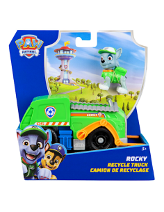 GIOCATTOLO PUBBLICIZZATO: vendita online Paw Patrol Rocky Recycle Truck – Veicolo con Forche e Figura 13 cm in offerta