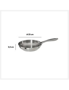 PENTOLE INDUZIONE: vendita online Padella 24 cm inox induzione, antiaderente, acciaio resistente, adatta per cucina a gas e i...