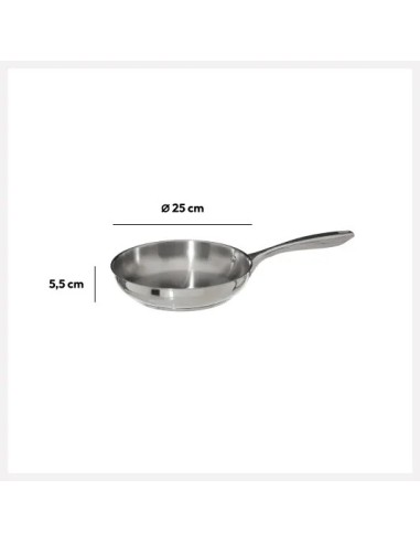 PENTOLE INDUZIONE: vendita online Padella 24 cm inox induzione, antiaderente, acciaio resistente, adatta per cucina a gas e i...