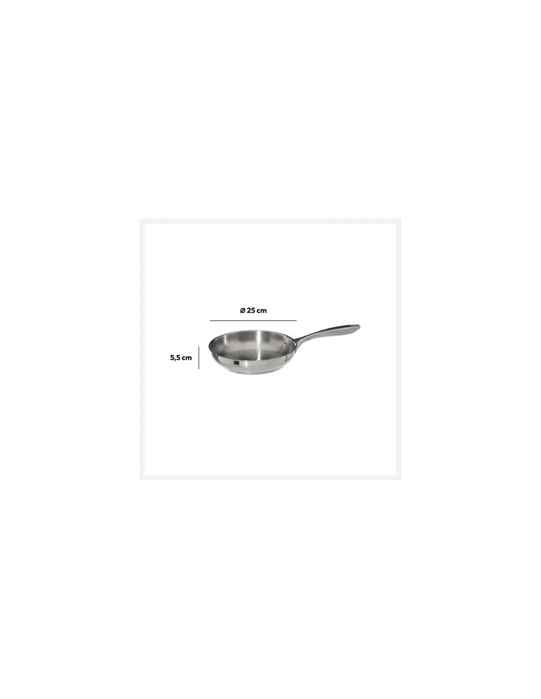 PENTOLE INDUZIONE: vendita online Padella 24 cm inox induzione, antiaderente, acciaio resistente, adatta per cucina a gas e i...