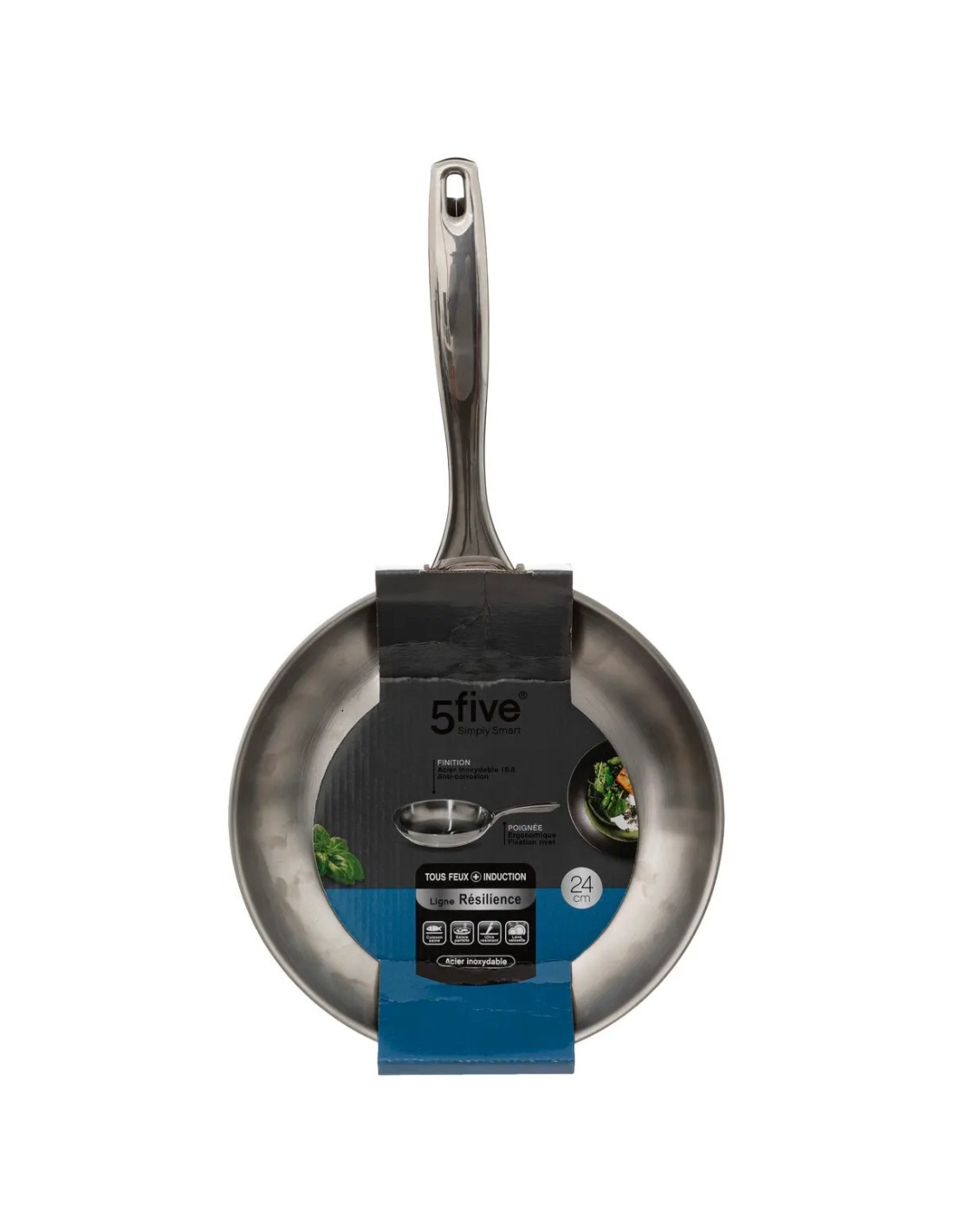 PENTOLE INDUZIONE: vendita online Padella 24 cm inox induzione, antiaderente, acciaio resistente, adatta per cucina a gas e i...