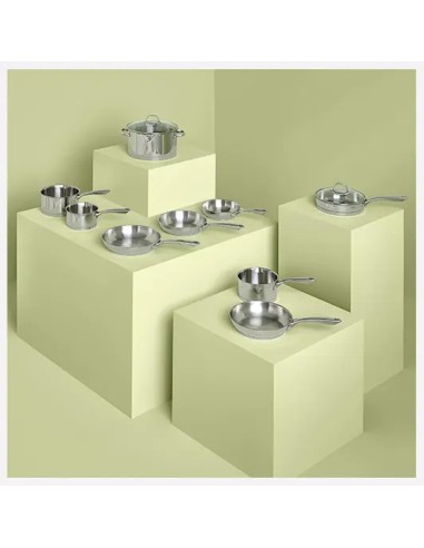PENTOLE INDUZIONE: vendita online Padella 24 cm inox induzione, antiaderente, acciaio resistente, adatta per cucina a gas e i...