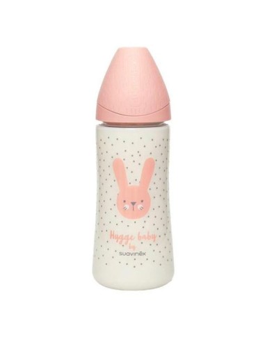 Suavinex Hygge Biberon Pois Rosa Flusso Denso 4M+ 360 ml