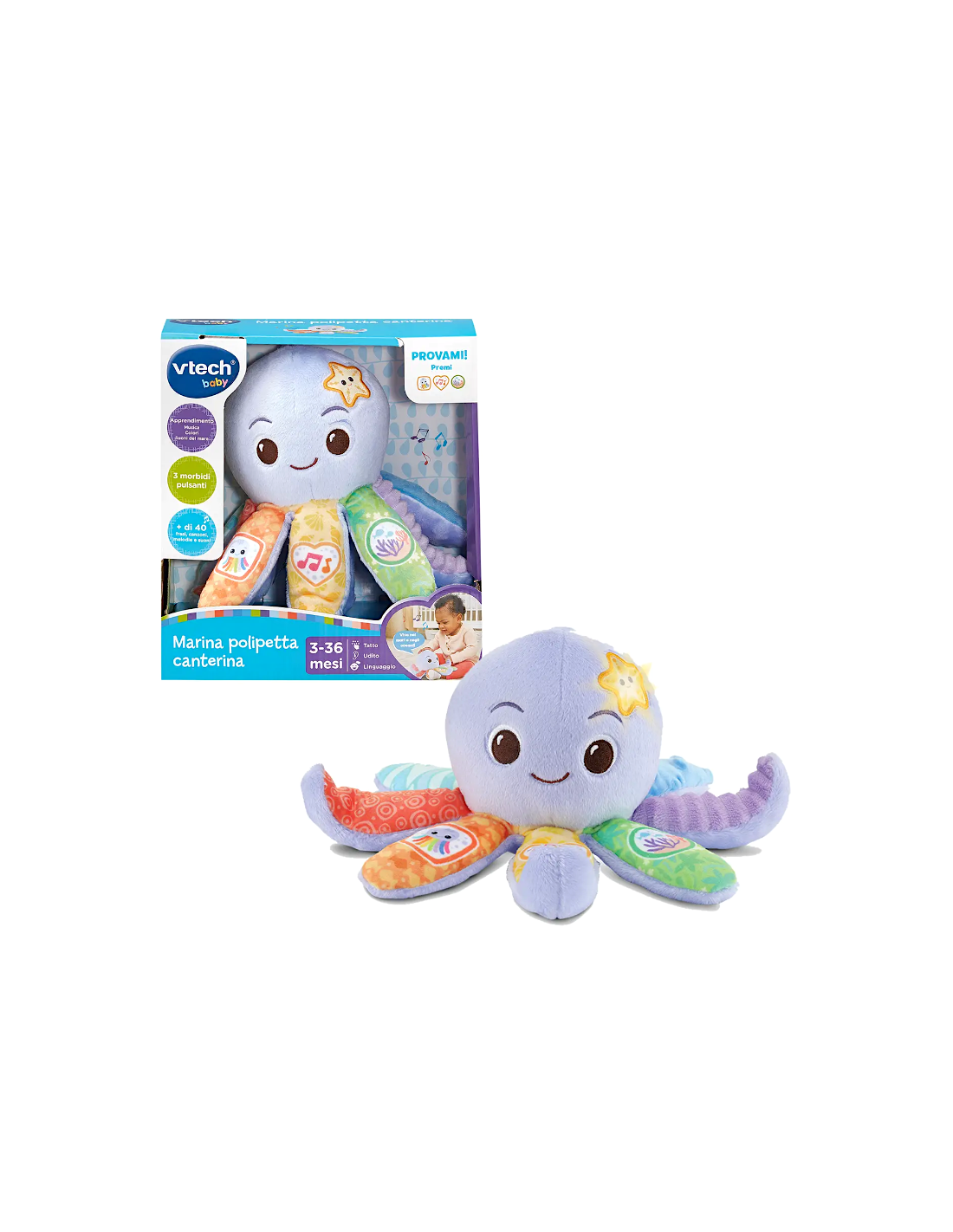 VTech Marina Polipetta Canterina - Peluche Interattivo Bambini 3-36 Mesi | shopincasa.it