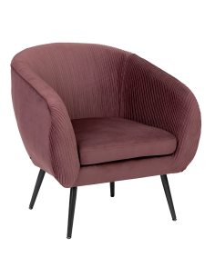 Poltrona Solaro Atmosphera in velluto prugna | shopincasa.it