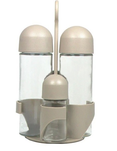 OLIERE - DOSATORI - FORMAGGIERE: vendita online Oliera Jolly 4pz Tortora Abert, Set Olio Aceto Sale Pepe in Vetro e Plastica ...