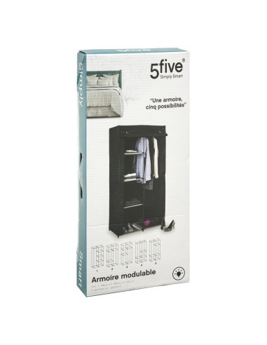 ARMADIETTI: vendita online Armadio Componibile H169cm in Metallo e Polipropilene, Armadio Modulare, Dimensioni 89x44,5x169 cm...