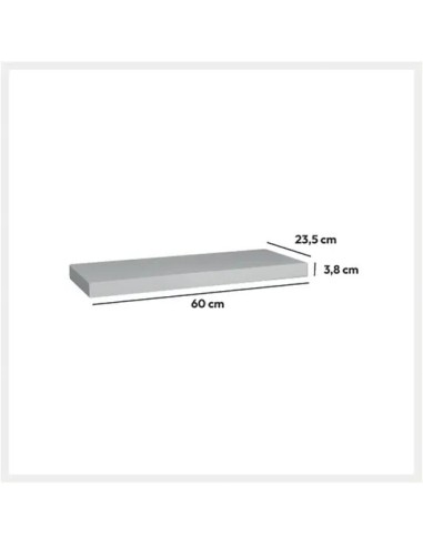 MENSOLE E SCAFFALI: vendita online Mensola da Parete Fixy L60cm, Mensola in MDF PVC Piombo, Dimensioni 60x23,5x38 cm in offerta