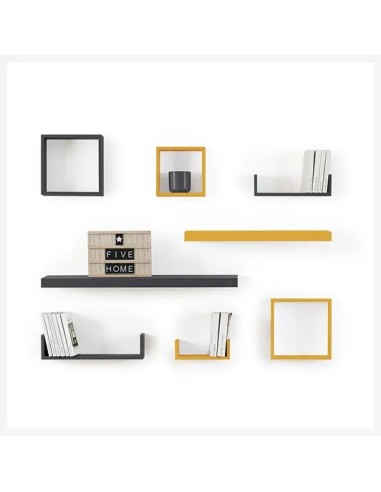MENSOLE E SCAFFALI: vendita online Mensola da Parete Fixy L60cm, Mensola in MDF PVC Piombo, Dimensioni 60x23,5x38 cm in offerta