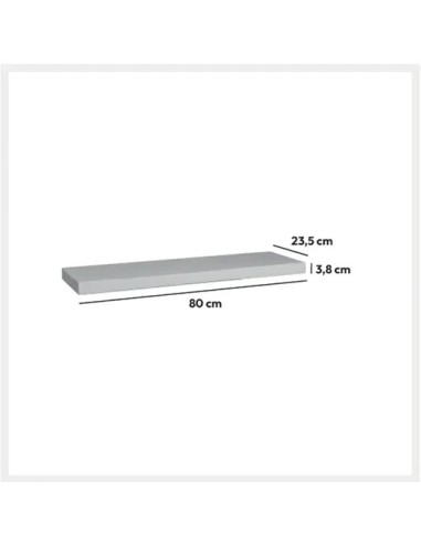MENSOLE E SCAFFALI: vendita online Mensola da Parete Fixy L80cm, Mensola MDF PVC Piombo 80x23,5x3,8 cm, Resistente e Moderna ...