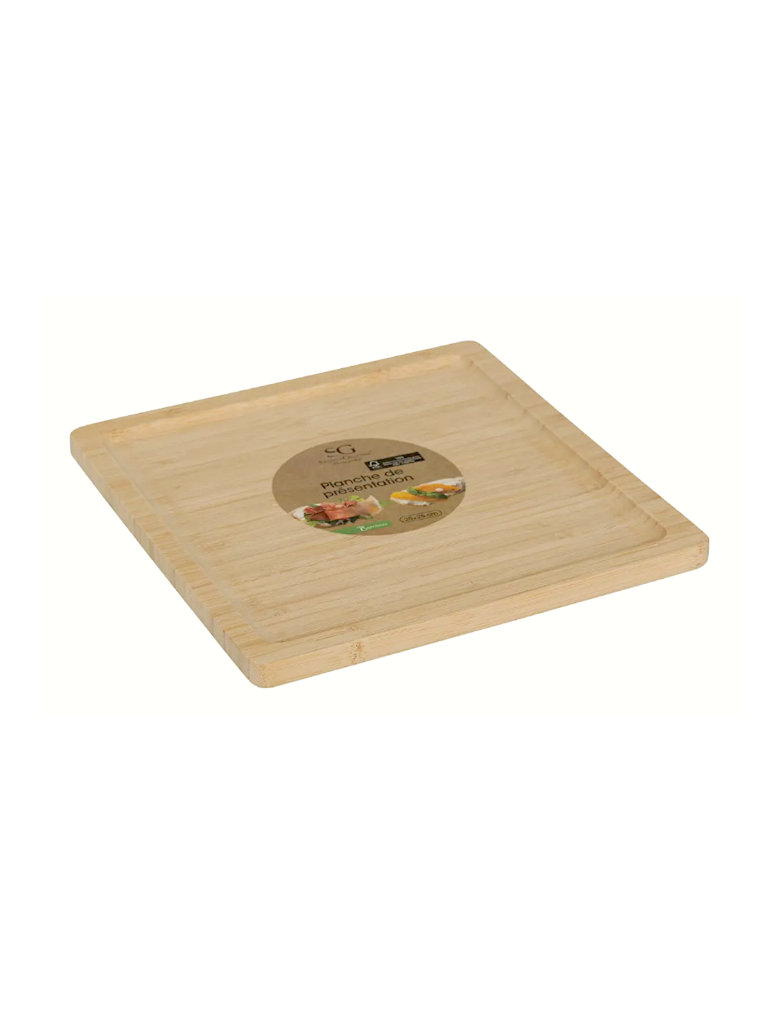 Piatto di presentazione Rio quadrato 25 x 25 cm in bambù | shopincasa.it