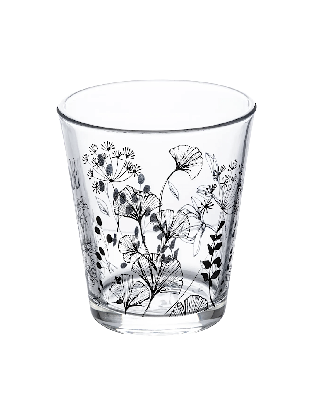 Bicchiere basso Bianco Floreale 33 cl vetro trasparente – shopincasa.it