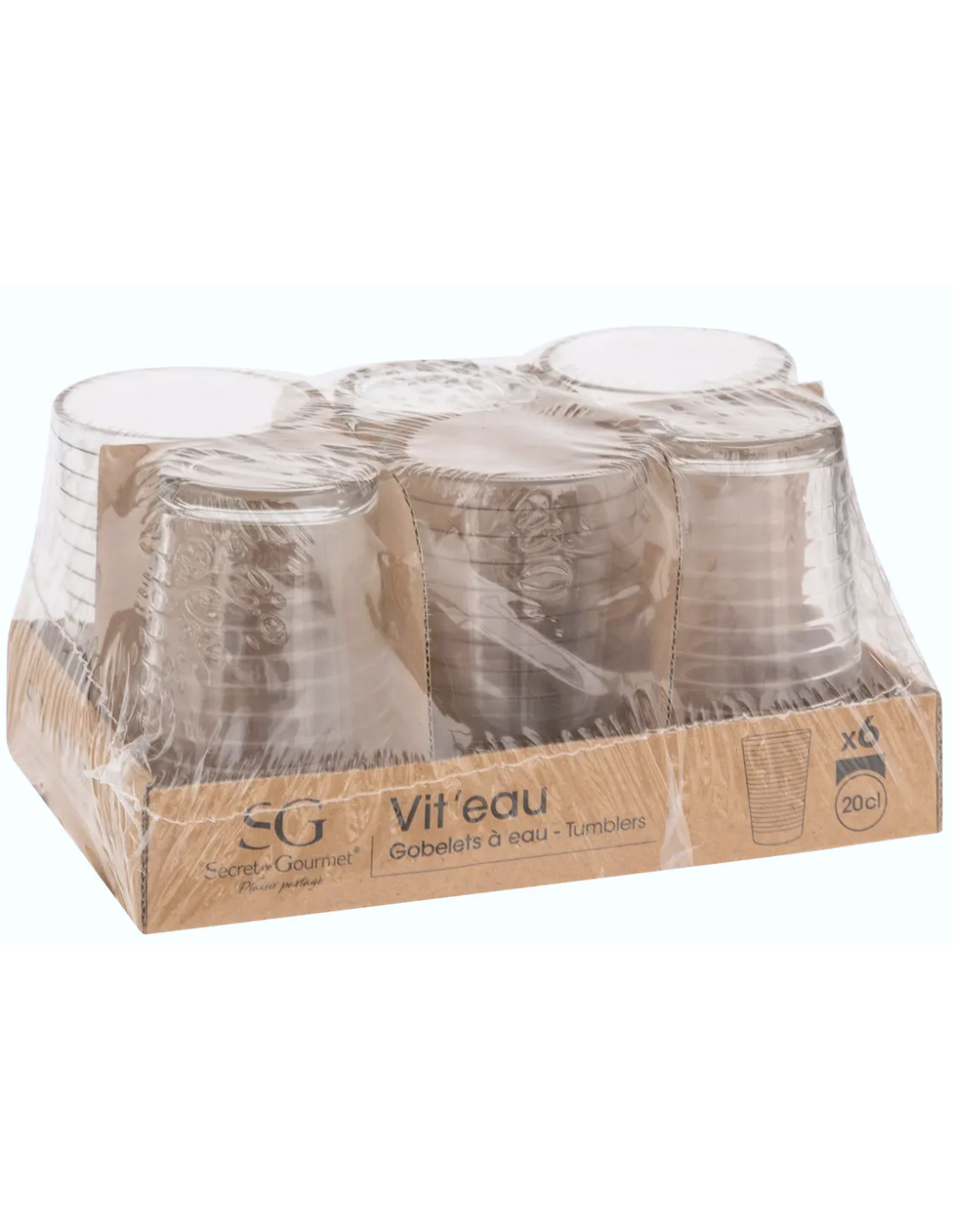 Set 6 bicchieri bassi Vit'eau 20 cl – shopincasa.it