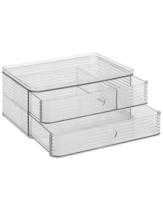 5five Organizzatore per cassetti Plastor trasparente 23,3 x 10,5 cm | Shopincasa