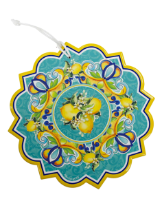 52777 DECORATION CITRUS CERAMICA/SUGHERO AZZURRO