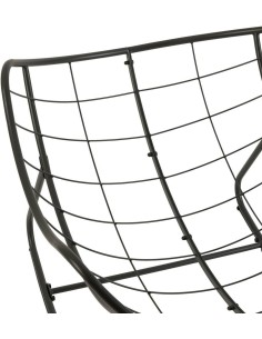 SEDIE E POLTRONE: vendita online Sedia a Dondolo Uovo Hespéride, Grigio e Grafite, in Acciaio, Resina Epossidica, Mobili da G... 2